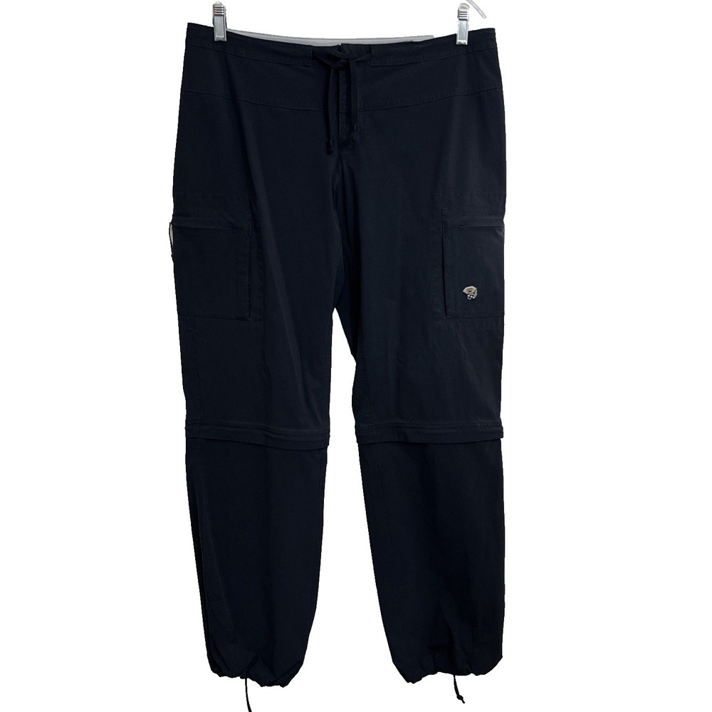 Mountain Hardwear Women's Convertible Hiking Pants Size 12 Black Pockets